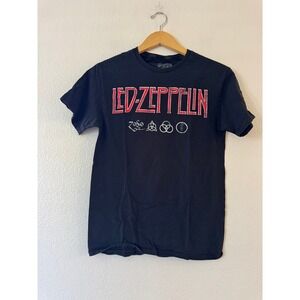 Led Zeppelin Band Tee Four‎ Symbols Graphic Shirt Size S Black Excellent